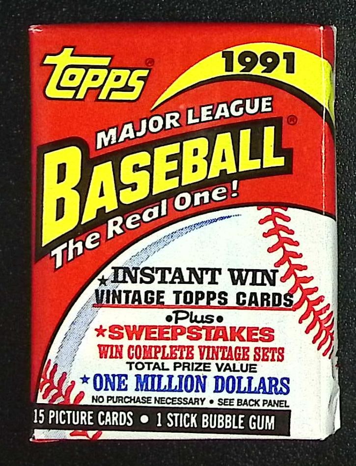 1991 Topps Vintage Baseball Cards Retail Box Wax Pack Sports Cards Rookie Cards (1 of 1)