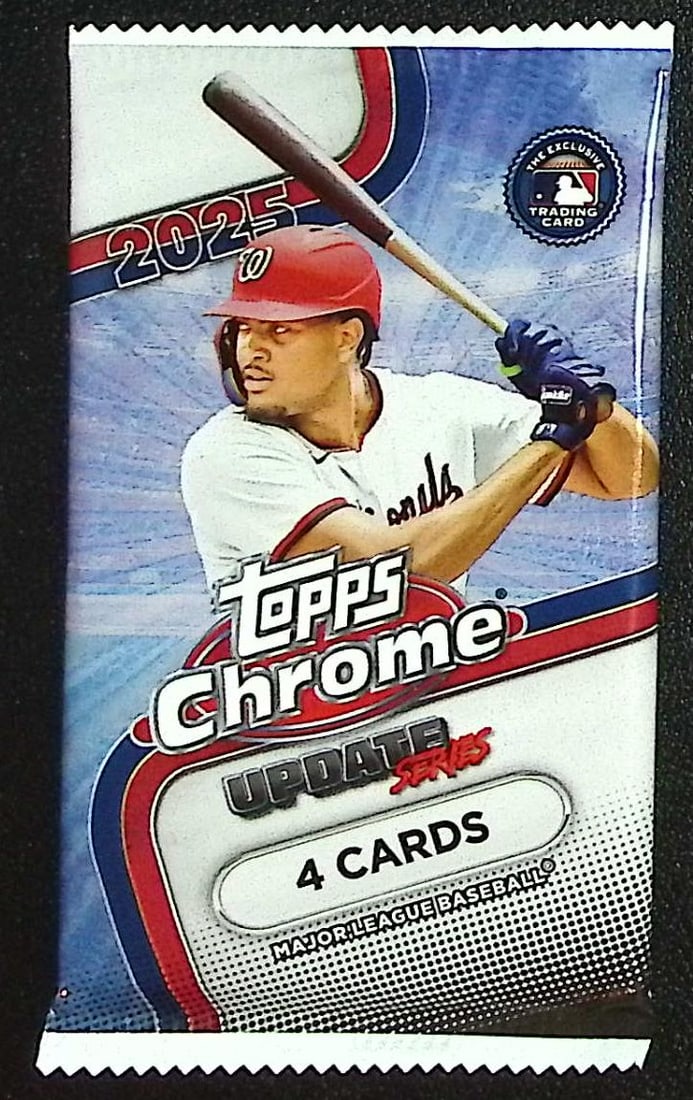 2025 Topps Chrome Update Series Baseball Cards BLASTER BOX PACK Sports Cards James Wood Rookie Card: Factory Sealed Topps Baseball MLB Trading & Sports Cards, Rookie Cards in this set are James Wood, Dylan Crews, Speckled, SP, SSP, Variations, Autographs, Chrome, Refractors, Sports Cards for Sale Nea