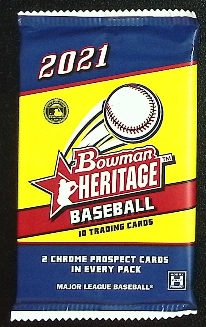 2021 Bowman HERITAGE SERIES 1 Baseball HOBBY BOX PACK, Sports Cards, MLB Trading Cards: Bowman Baseball MLB Trading & Sports Cards, World Series & Hall of Fame Players, Auction Lots for Sale On Line, Rookie & Prospect Cards, Refractors, Numbered, SSP, SP