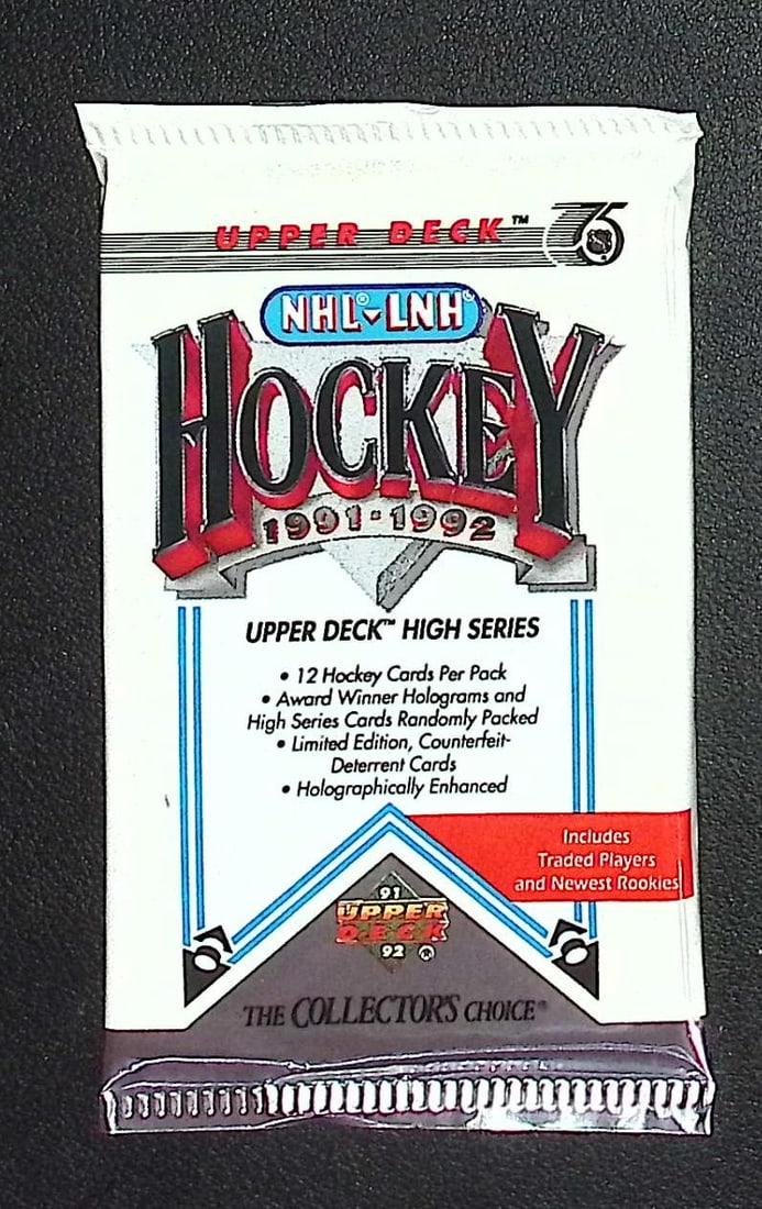 1991-92 Upper Deck HIGH SERIES Hockey Card Retail Box Pack: Upper Deck MVP Hockey NHL Trading & Sports Cards, Rookie SP Cards, Stanley Cup & Hall of Fame Players, Connor McDavid, Alex Ovechkin, Sports Cards for Sale Near Me, Auction Memorabilia Lots For Sale N