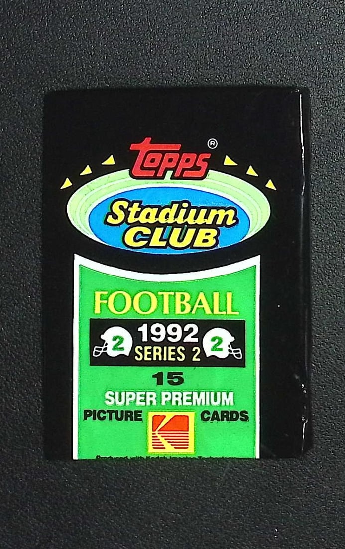 1992 Topps STADIUM CLUB SERIES 2 Super Premium Football Card Retail Box Wax Pack - John Elway, Dan: Vintage Valuable Football NFL Trading & Sports Cards, Old Sports Cards Sold On Line, Auction Lots Sold On Line, Super Bowl and Hall of Fame Players, Dallas Cowboys, Buffalo Bills, Steelers, 49ers, Joe