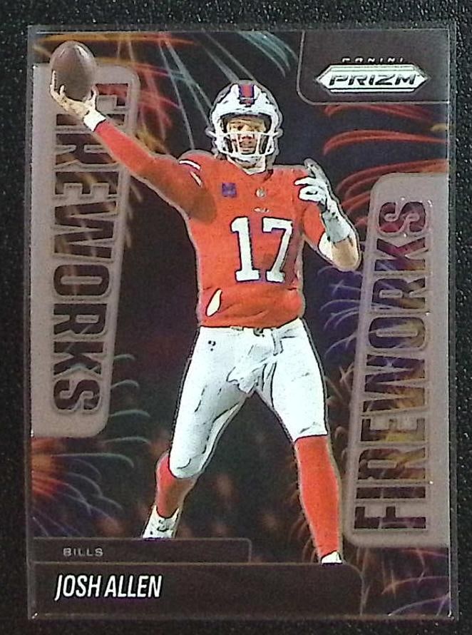 Josh Allen Fireworks 2025 Panini Prizm #23 Buffalo Bills (1 of 2)