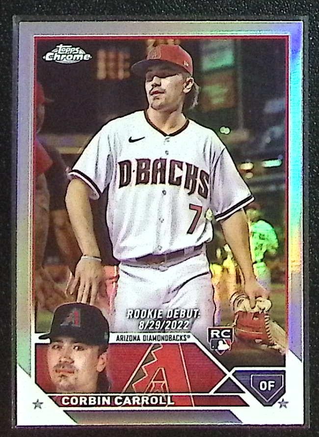 Corbin Carroll Rookie Card Refractor 2023 Topps Chrome Update #USC220 Diamondbacks (1 of 2)