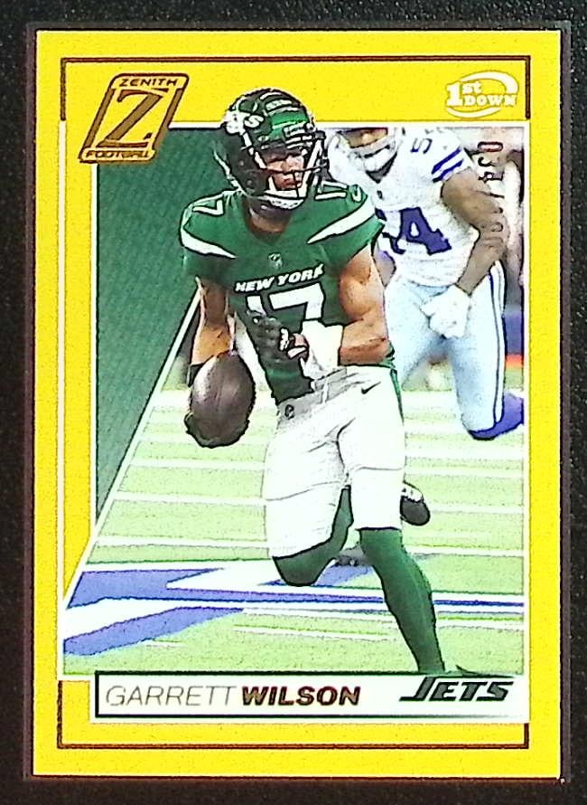 Garrett Wilson 1st Down Yellow /100 2024 Panini Zenith #77 New York Jets (1 of 2)