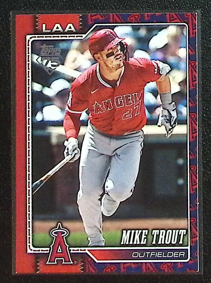 Mike Trout Team Color Border SSP 2026 Topps #350 Los Angeles Angels (1 of 2)