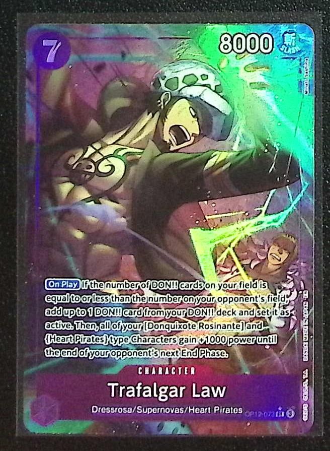 One Piece Legacy of the Master Trafalgar Law Alternate Art SR #OP12-073: One Piece TCG, One Piece Card Game, Manga Rare, Alt Art, SR, Monkey D. Luffy, Roronoa Zora, Sanji, OP