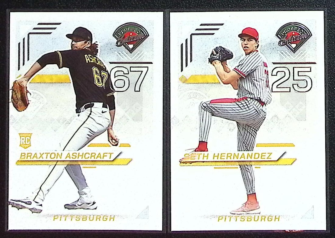 Lot of 2 Pittsburgh Pirates Rookie & Prospect Cards. Braxton Ashcraft & Seth Hernandez: Topps Baseball MLB Trading & Sports Cards, Sports Cards for Sale Near Me, World Series & Hall of Fame Players Memorabilia, Refractors, X-Fractors, Numbered, SP, SSP, Valuable Auction Memorabilia Lots 