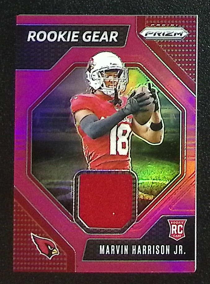 Marvin Harrison Jr. Rookie Pink Prizm Patch 2024 Panini Prizm #RG-MHJ Arizona Cardinals (1 of 2)