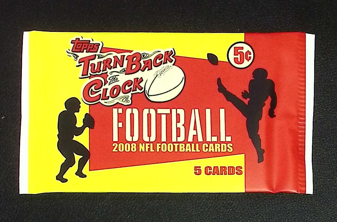 2008 Topps Turn Back the Clock Retail Box Football Card Pack (1 of 1)