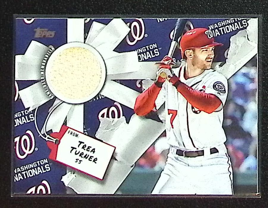 Trea Turner Game Used Bat Patch 2019 Topps Holiday #WHR-TT Nationals, Phillies (1 of 2)