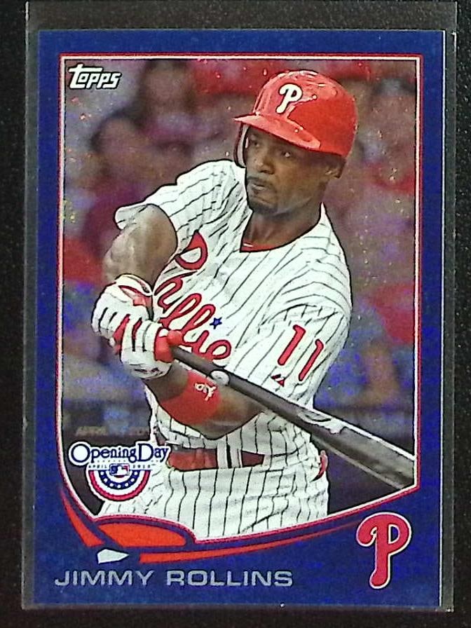 Jimmy Rollins Blue Foil /2013 2013 Topps #208 Philadelphia Phillies: Topps Baseball MLB Trading & Sports Cards, Sports Cards for Sale Near Me, World Series & Hall of Fame Players Memorabilia, Refractors, X-Fractors, Numbered, SP, SSP, Valuable Auction Memorabilia Lots 