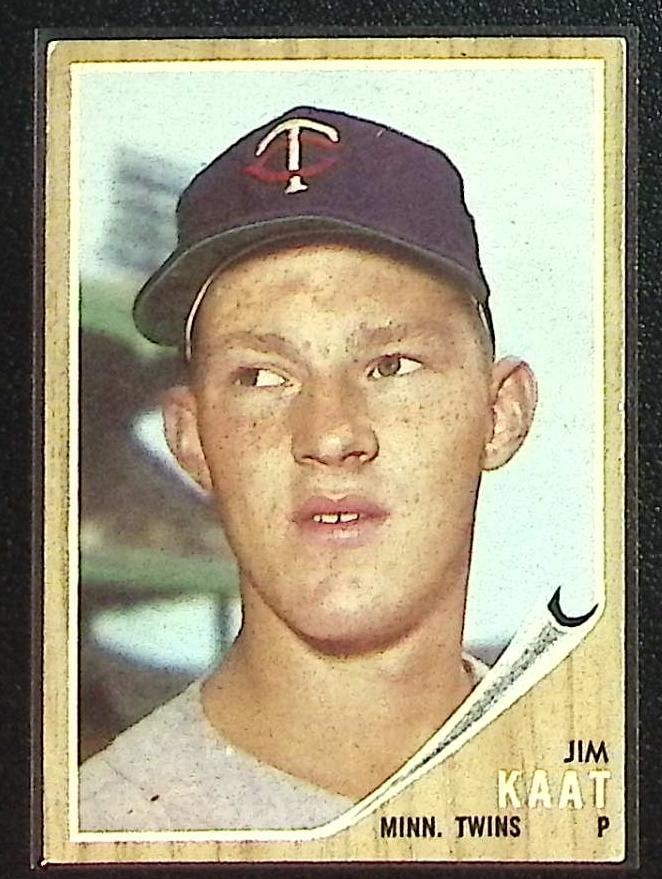 Jim Kaat 1962 Topps #21 Minnesota Twins Vintage Baseball Card (1 of 2)