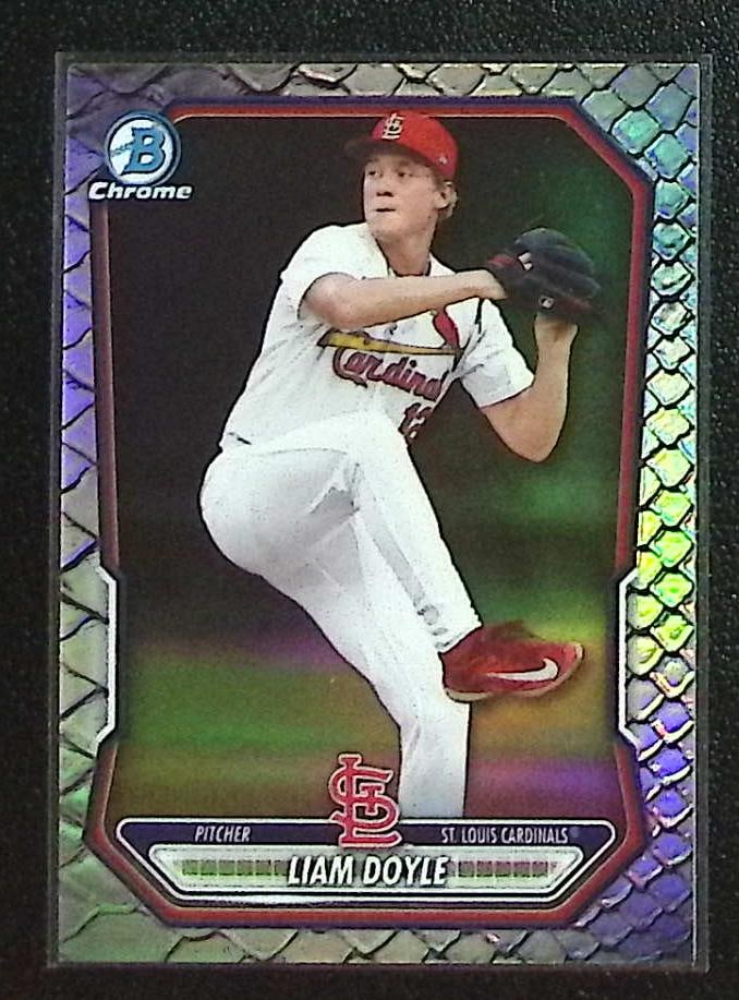 Liam Doyle Reptilian Refractor 2026 Bowman Chrome #BCP-10 St. Louis Cardinals (1 of 2)