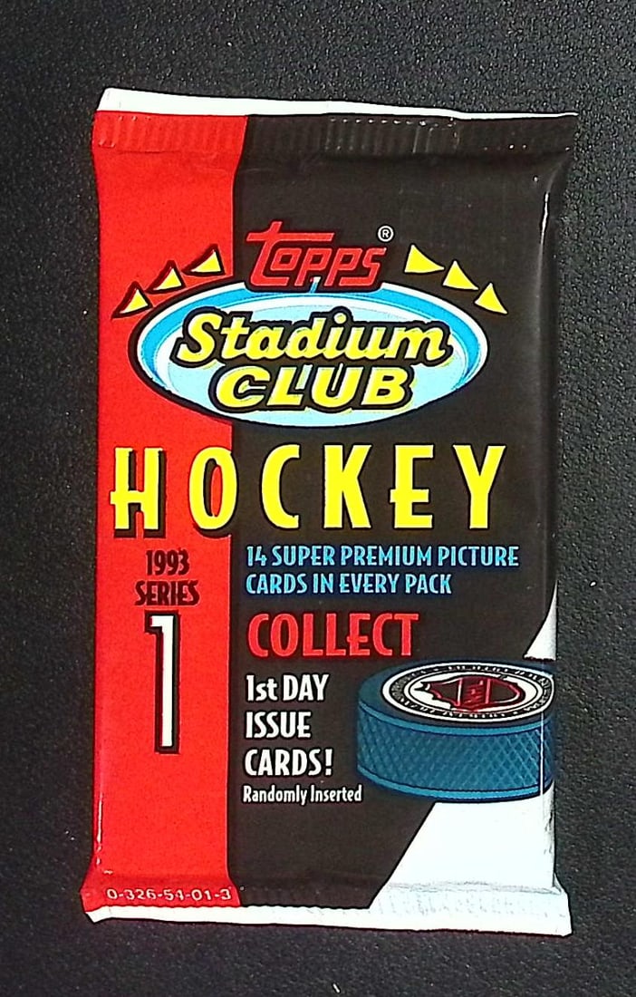 1993 Topps STADIUM CLUB Series 1 Hockey Cards Retail Box Wax Pack NHL Trading Cards (1 of 1)
