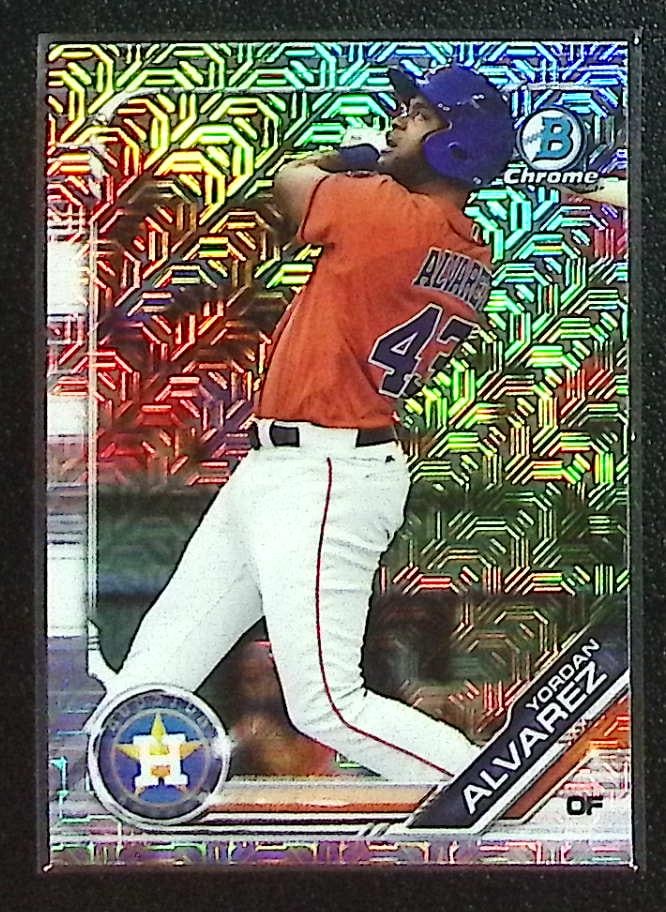 Yordan Alvarez Prospects Mojo Refractor 2019 Bowman Chrome #BCP-123 Houston Astros (1 of 2)