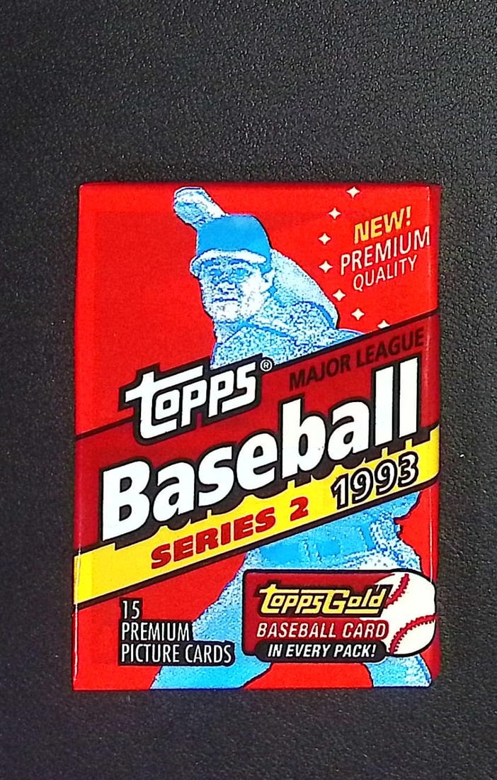 1993 Topps Vintage Series 2 Baseball Card Retail Box Wax Pack: Vintage Valuable Topps Baseball MLB Trading & Sports Cards, Robin Yount, George Brett, Rickey Henderson, Nolan Ryan, Old Sports Cards for Sale Near Me, World Series & hall of Fame Players, Auction Mem