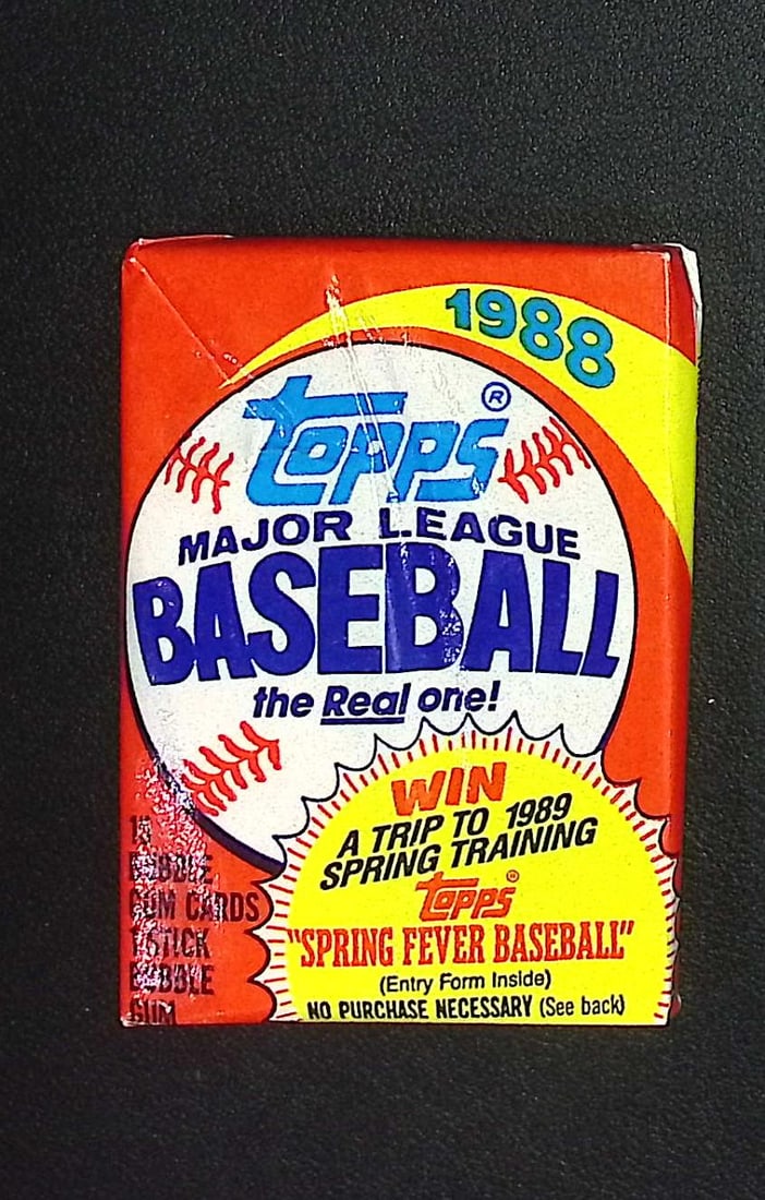 1988 Topps Series 1 Vintage Baseball Card Retail Box Wax Pack Sports Cards (1 of 1)