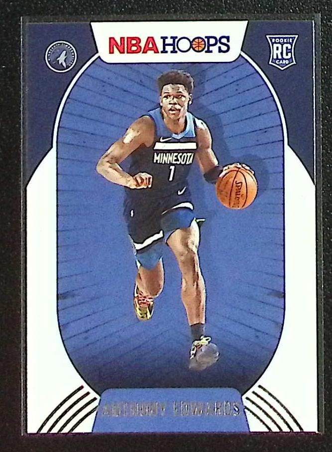 Anthony Edwards Rookie Card 2020-21 NBA Hoops #216 Minnesota Timberwolves: Panini Select, Prizm, Mosaic, Contenders, Zenith, Phoenix, Illusions, Absolute, Rookie NFL Sports Trading Cards, SP, SSP, Cards, Football Cards for Sale Near Me, Superbowl & Hall of Fame Player Cards,
