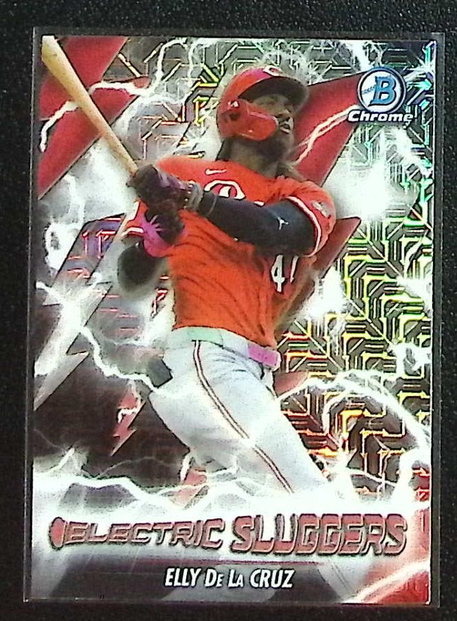 Elly De La Cruz Electric Sluggers Mojo Refractor 2026 Bowman Chrome #ES-9 Reds (1 of 2)