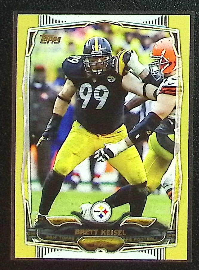 Brett Keisel Gold /2014 2014 Topps #323 Pittsburgh Steelers: Topps Football NFL Trading Sports Cards, Sports Cards for Sale Near Me, Super Bowl & Hall of Fame Player Cards, Resurgence, Composite, SP, SSP, Valuable Auction Memorabilia Lots For Sale On Line