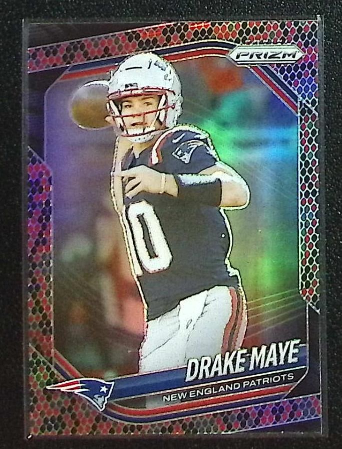 Drake Maye Snakeskin SSP 2025 Panini Prizm #165 New England Patriots (1 of 2)