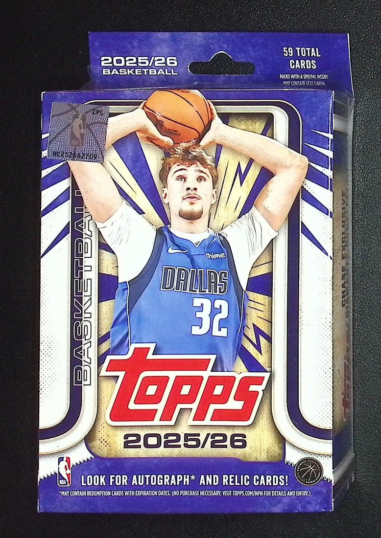 2025-26 Topps Basketball Card HANGER BOX - RC'S: Cooper Flagg, Kon Kneuppel, VJ Edgecombe: Topps Basketball NBA Trading & Sports Cards, Rookie Cards in this set are Cooper Flagg, Dylan Harper, Ace Bailey, V J Edgecombe, Kon Knueppel , Autographs, Signatures, Green Topps Logo Refractor, Auct