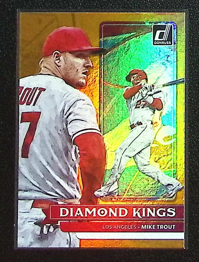Mike Trout Diamond Kings Orange Foil 2022 Donruss #14 Los Angeles Angeles: Donruss Baseball MLB Trading & Sports Cards, Sports Cards for Sale Near Me, Prizm, Mosaic, Select, SP, SSP, Auction Memorabilia Lots for Sale On Line, World Series & Hall of Fame Players, Diamond King
