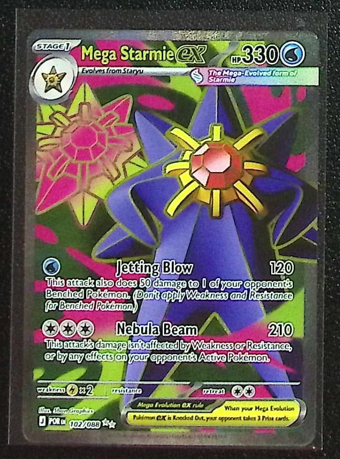 Pokemon Perfect Order Mega Starmie Ex Full Art Ultra Rare #102: Pokemon Trading Card Game Cards, Charizard, Pikachu, Mewtwo, Reverse Holo, Holo Rare, Secret Rare Cards, Full Art Cards, Eevee, Ultra Rare Card, Illustration Rare, Special Illustration Rare SIR