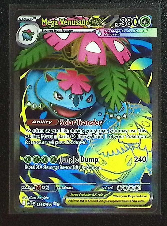 Pokemon Mega Evolution Mega Venusaur Ex Full Art Ultra Rare #155: Pokemon Trading Card Game Cards, Charizard, Pikachu, Mewtwo, Reverse Holo, Holo Rare, Secret Rare Cards, Full Art Cards, Eevee, Ultra Rare Card, Illustration Rare, Special Illustration Rare SIR