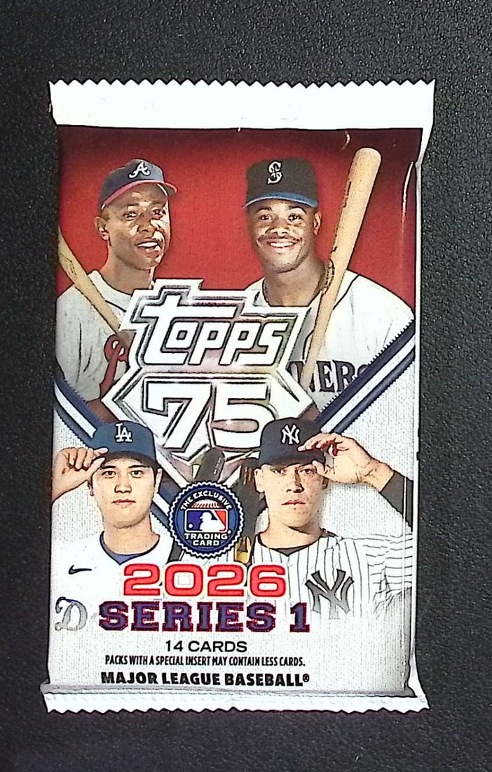 2026 Topps Series 1 Baseball 75th Anniversary MEGA BOX PACK: Factory Sealed Topps Baseball MLB Trading & Sports Cards, Rookie Cards in this set are Jack Caglianone, Speckled, SP, SSP, Variations, Autographs, Chrome, Refractors, 1976 Topps, Sports Cards for Sale