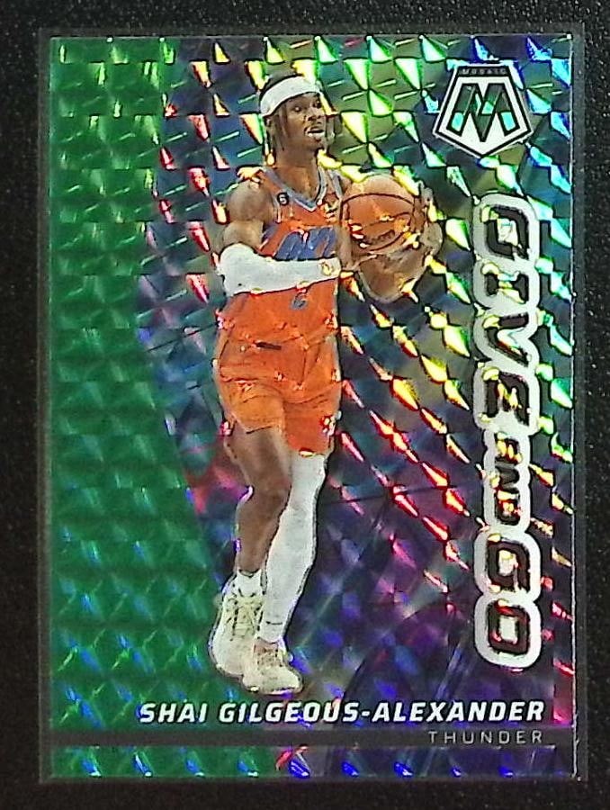 Shai Gilgeous-Alexander Give and Go Green Mosaic Prizm 2022-23 Mosaic #10 Thunder (1 of 2)