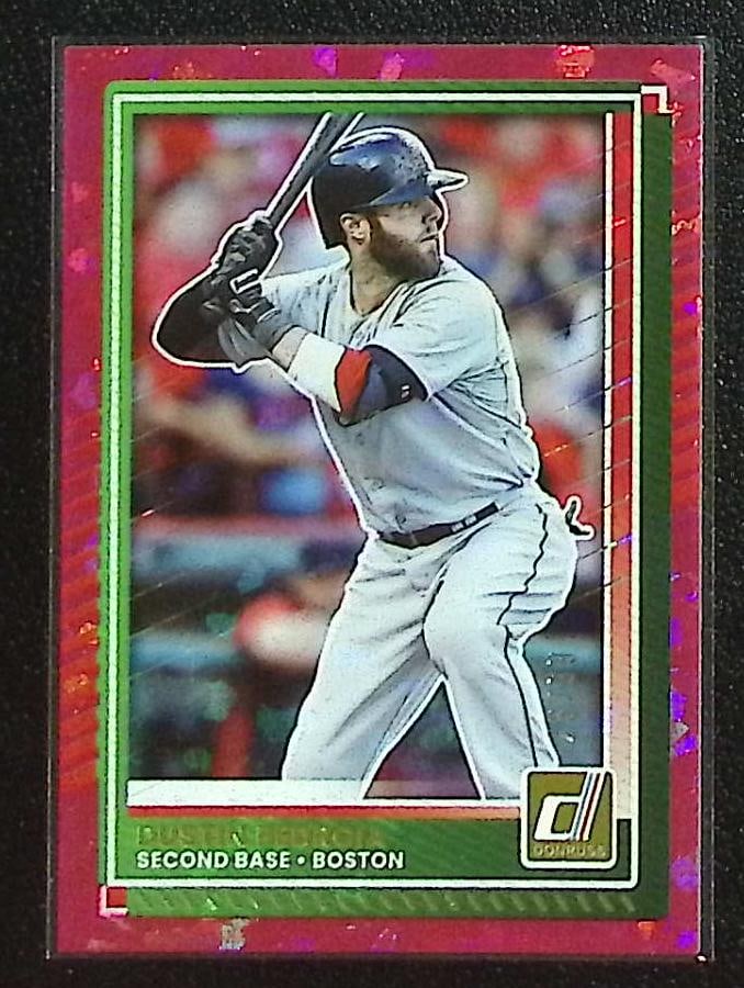 Dustin Pedroia Pink Ice /99 2025 Donruss #28 Boston Red Sox: Donruss Baseball MLB Trading & Sports Cards, Sports Cards for Sale Near Me, Prizm, Mosaic, Select, SP, SSP, Auction Memorabilia Lots for Sale On Line, World Series & Hall of Fame Players, Diamond King