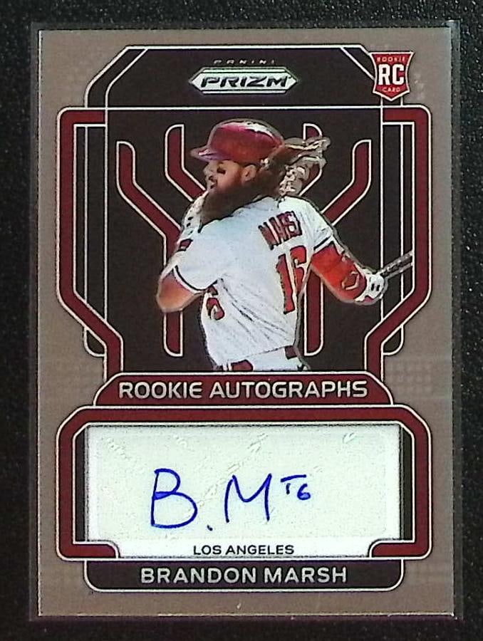 Brandon Marsh Rookie Auto 2022 Panini Prizm #RA-BN Philadelphia Phillies (1 of 2)