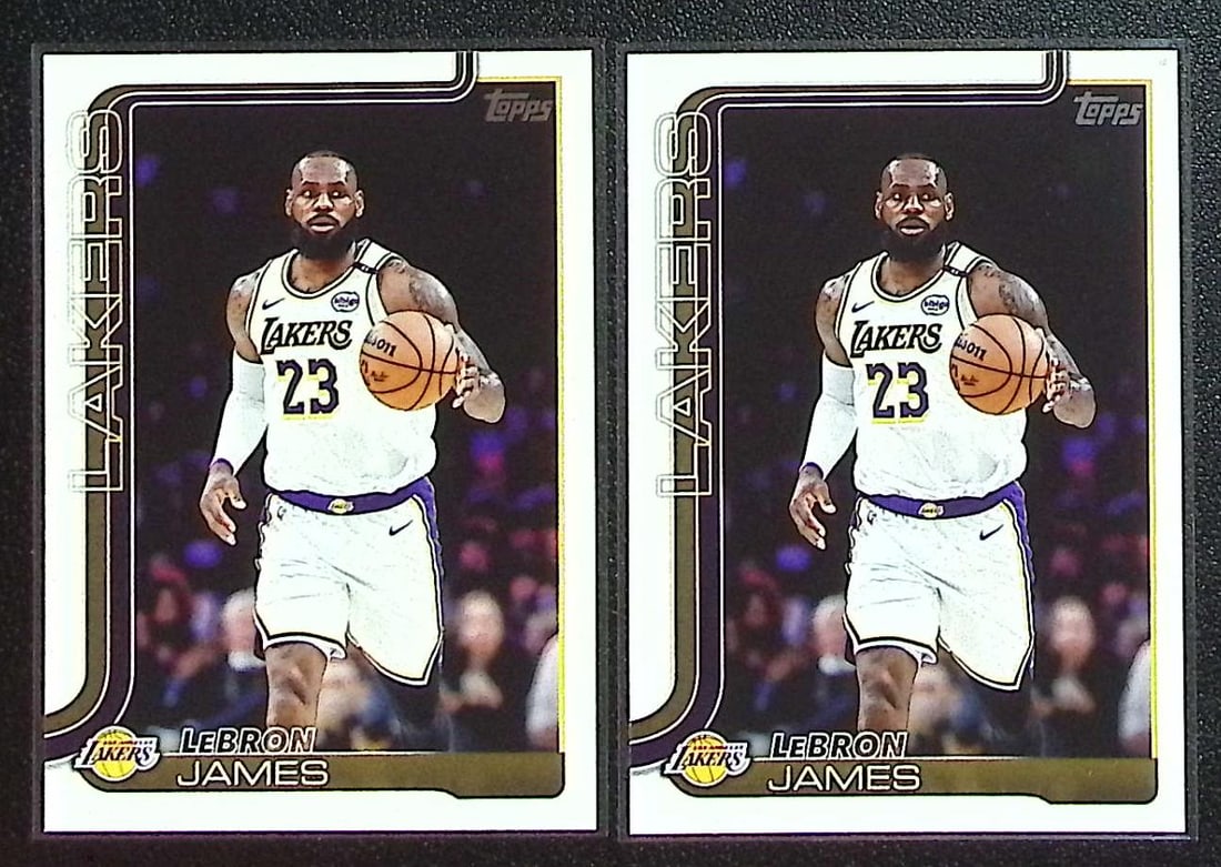 Lot of 2 LeBron James 2025-26 Topps #150 Los Angeles Lakers: Topps Basketball NBA Trading & Sports Cards, Sports Cards for Sale Near Me, Chrome, Refractor, SP, SSP, Valuable Auction Memorabilia Lots Sold On Line, NBA Championship & Hall of Fame Player Cards