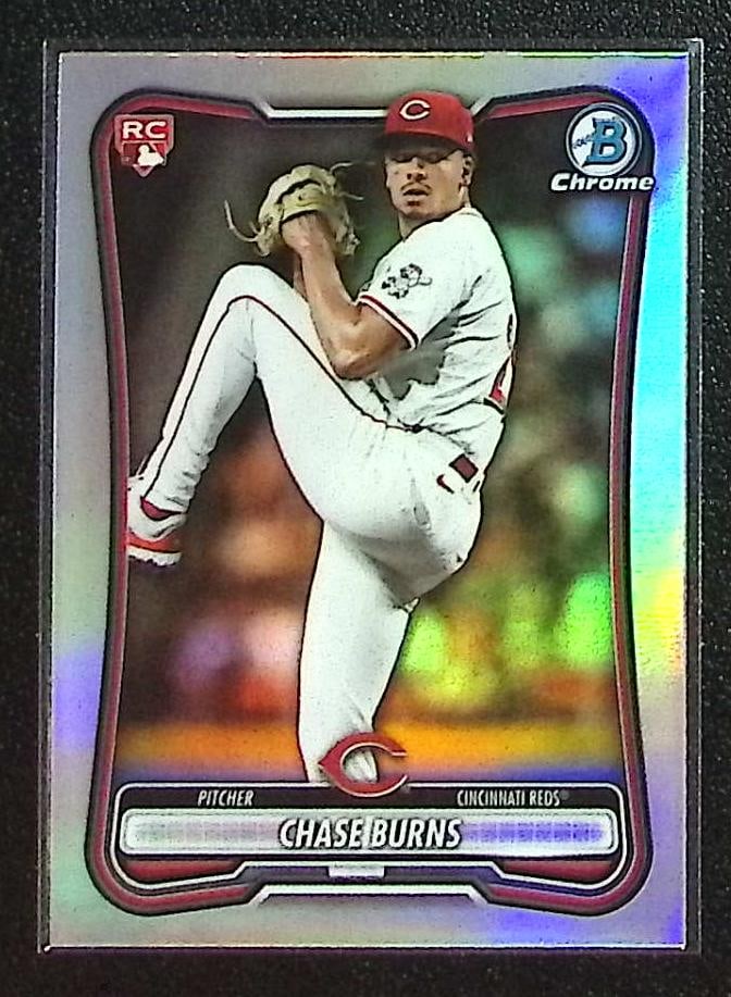 Chase Burns Rookie Card Red Rookie Logo 2026 Bowman Chrome #3 Cincinnati Reds (1 of 2)