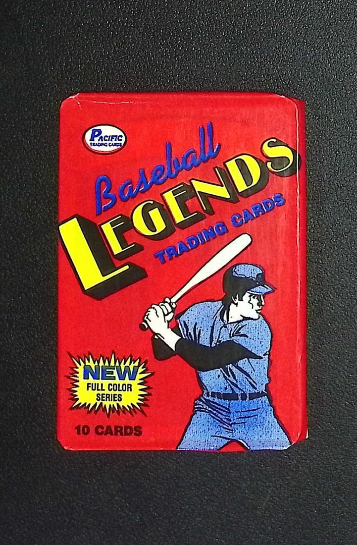 1988 Pacific Legends Series 1 Vintage Baseball Cards Retail Wax Pack: Pacific Valuable Vintage Baseball MLB Trading & Sports Cards, Old Baseball Cards for Sale Near Me, 1950's & 1960's Players, World Series & Hall of Fame Players, Yankees, Reds, Giants, Braves, Dodgers,