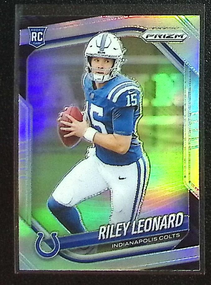 Riley Leonard Rookie Card Silver Prizm 2025 Panini Prizm #342 Indianapolis Colts (1 of 2)