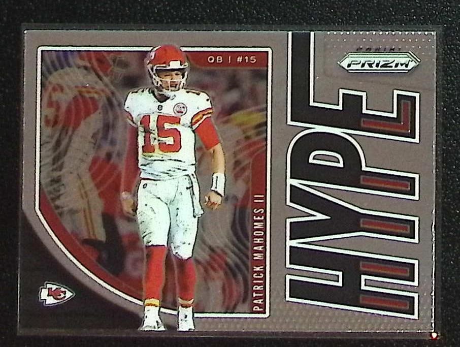 Patrick Mahomes Hype 2019 Panini Prizm #H-PM Kansas City Chiefs: Panini Select, Prizm, Mosaic, Contenders, Zenith, Phoenix, Illusions, Absolute, Rookie NFL Sports Trading Cards, SP, SSP, Cards, Football Cards for Sale Near Me, Superbowl & Hall of Fame Player Cards,