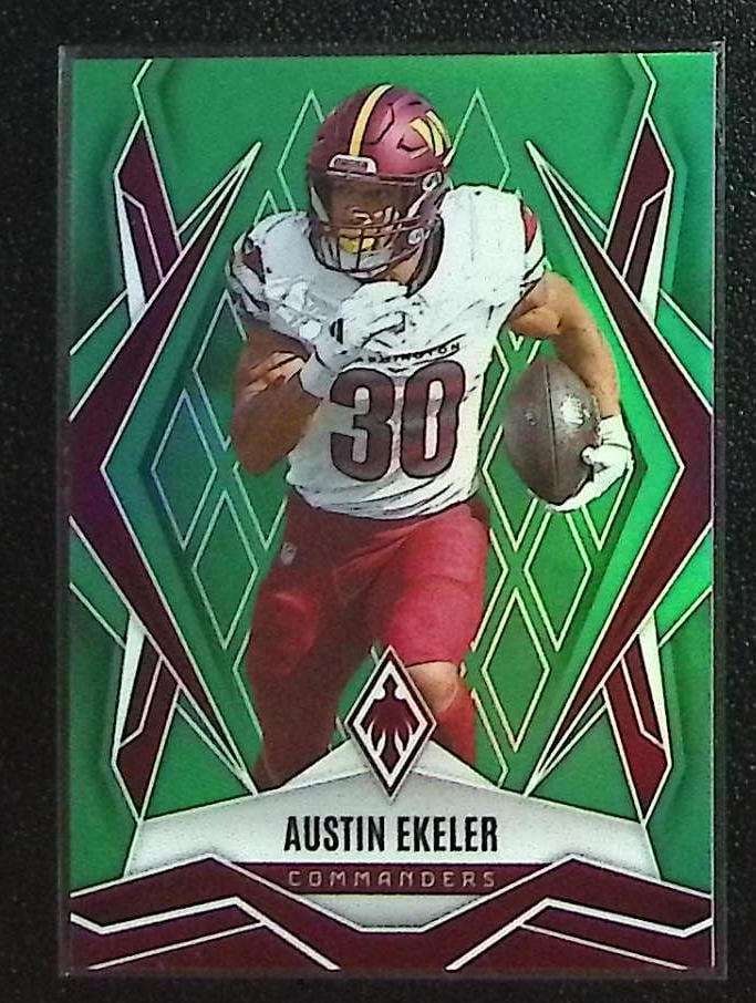 Austin Ekeler Green /25 2025 Panini Phoenix #103 Washington Commanders (1 of 2)