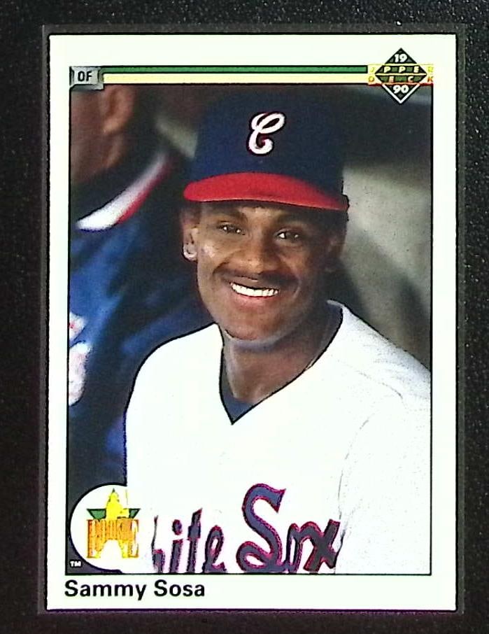 Sammy Sosa Rookie Card 1990 Upper Deck #17 White Sox, Cubs: Upper Deck Baseball MLB Trading & Sports Cards, Old Sports Cards for Sale Near Me, Auction Memorabilia Lots for Sale On Line, World Series & Hall of Fame Players