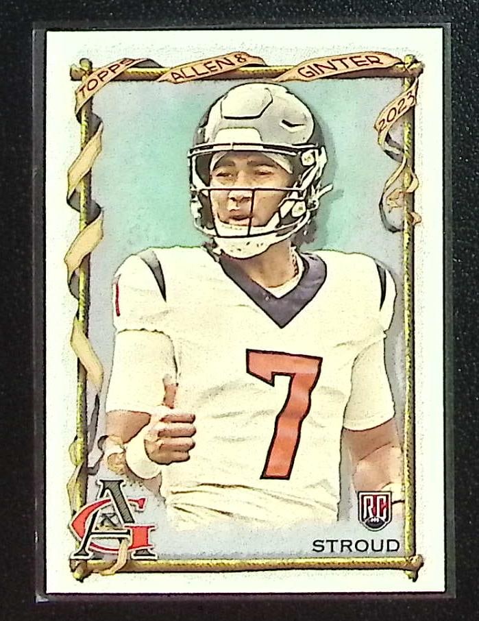 Cj Stroud Rookie Card Allen & Ginter 2023 Topps Composite #402 Houston Texans: Topps Football NFL Trading Sports Cards, Sports Cards for Sale Near Me, Super Bowl & Hall of Fame Player Cards, Resurgence, Composite, SP, SSP, Valuable Auction Memorabilia Lots For Sale On Line