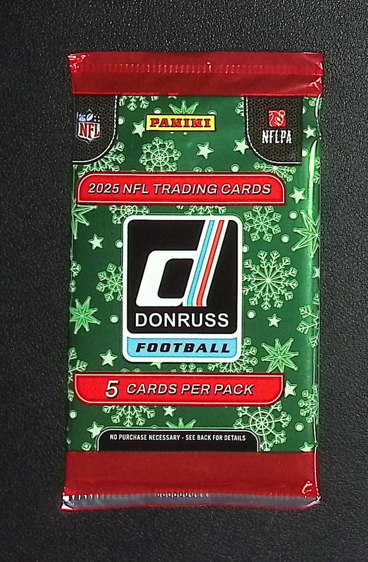 2025 Donruss Football CHRISTMAS TIN PACK- Cam Ward, Emeka Egbuka, Ashton Jeanty, Travis Hunter,: Donruss Football NFL Trading & Sports Cards, Rookie Cards in this set are Cam Ward, Emeka Egbuka, Ashton Jeanty, Travis Hunter, Omarion Hampton, Rated Rookie, Downtown SSP, Sports Cards for Sale Near 