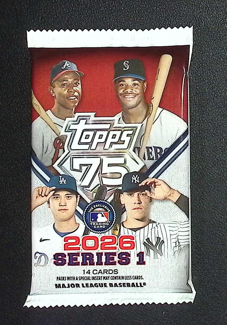 2026 Topps Series 1 Baseball 75th Anniversary MEGA BOX PACK: Factory Sealed Topps Baseball MLB Trading & Sports Cards, Rookie Cards in this set are Jack Caglianone, Speckled, SP, SSP, Variations, Autographs, Chrome, Refractors, 1976 Topps, Sports Cards for Sale