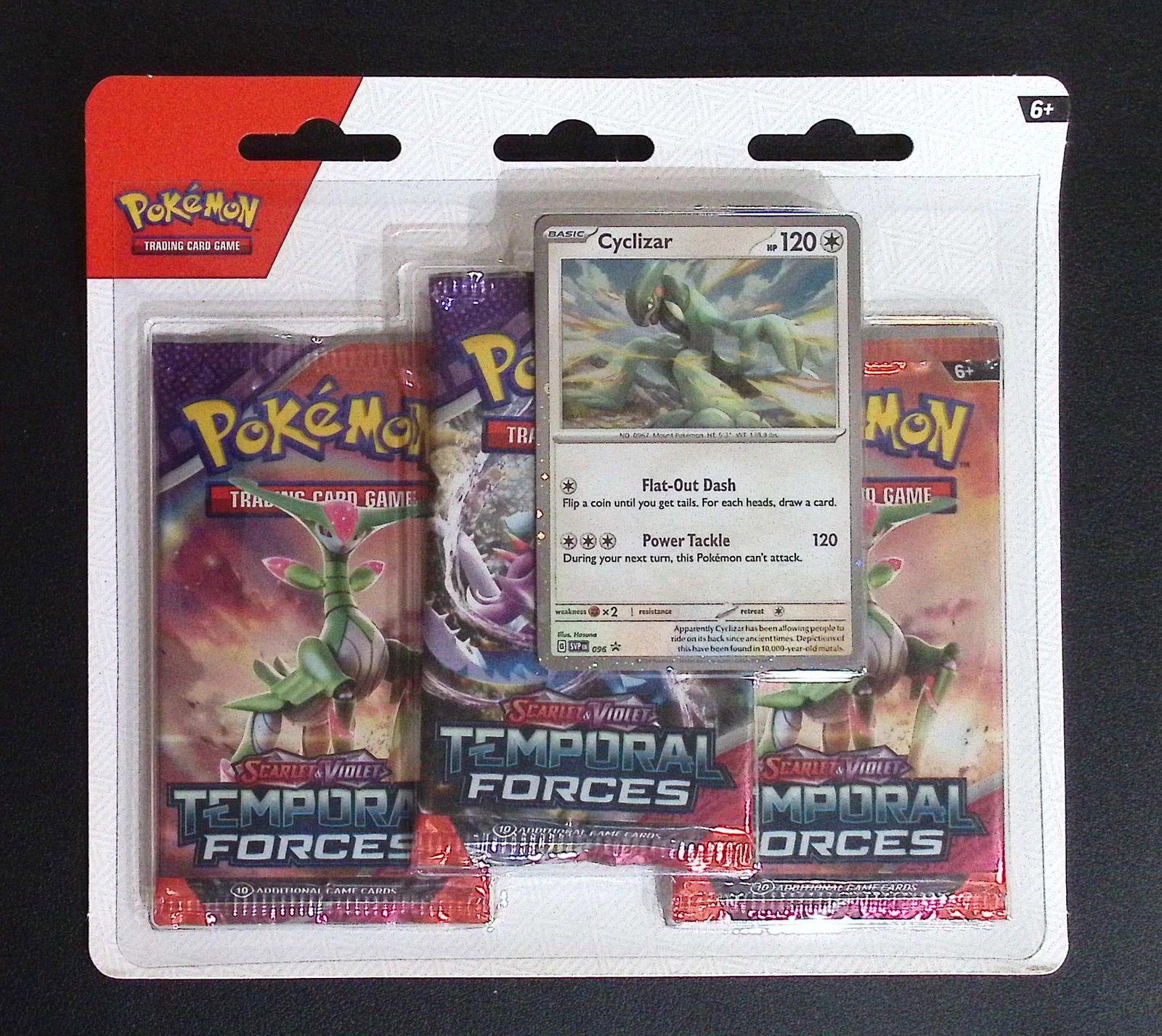 2024 Pokemon Scarlet & Violet Temporal Forces Blister Booster Hanger of 3 Packs (1 of 1)