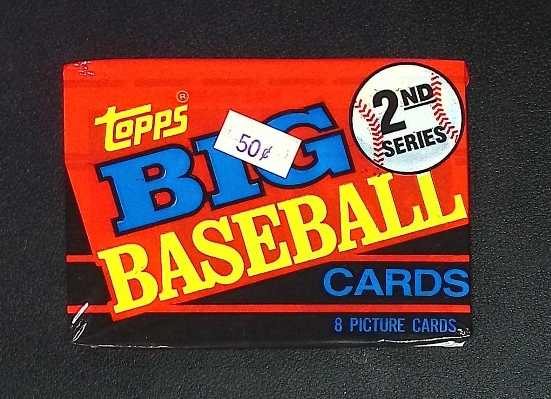 1990 Topps Big Baseball Series 2 Retail Box Wax Pack Vintage Baseball Cards: Topps Valuable Vintage MLB Rookie Baseball Trading Cards, Ken Griffey, Jr, Barry Bonds, Rickey Henderson, Nolan Ryan, Bo Jackson, Rickey Henderson, Dave Winfield, Old Sports Cards for Sale Near Me, Wo