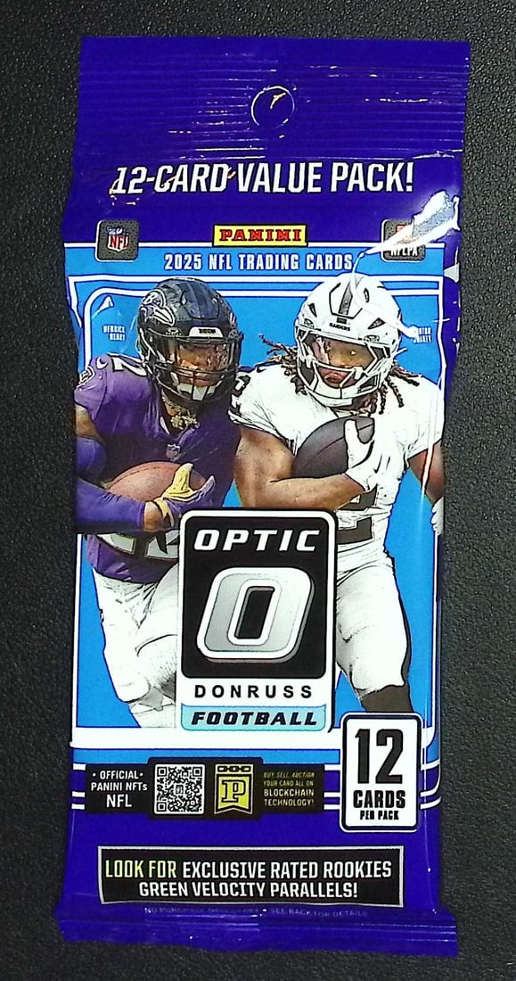 2025 Donruss Optic Football Card HANGER VALUE PACK - Jaxson Dart, Tyler Shough Rookie Cards (1 of 1)