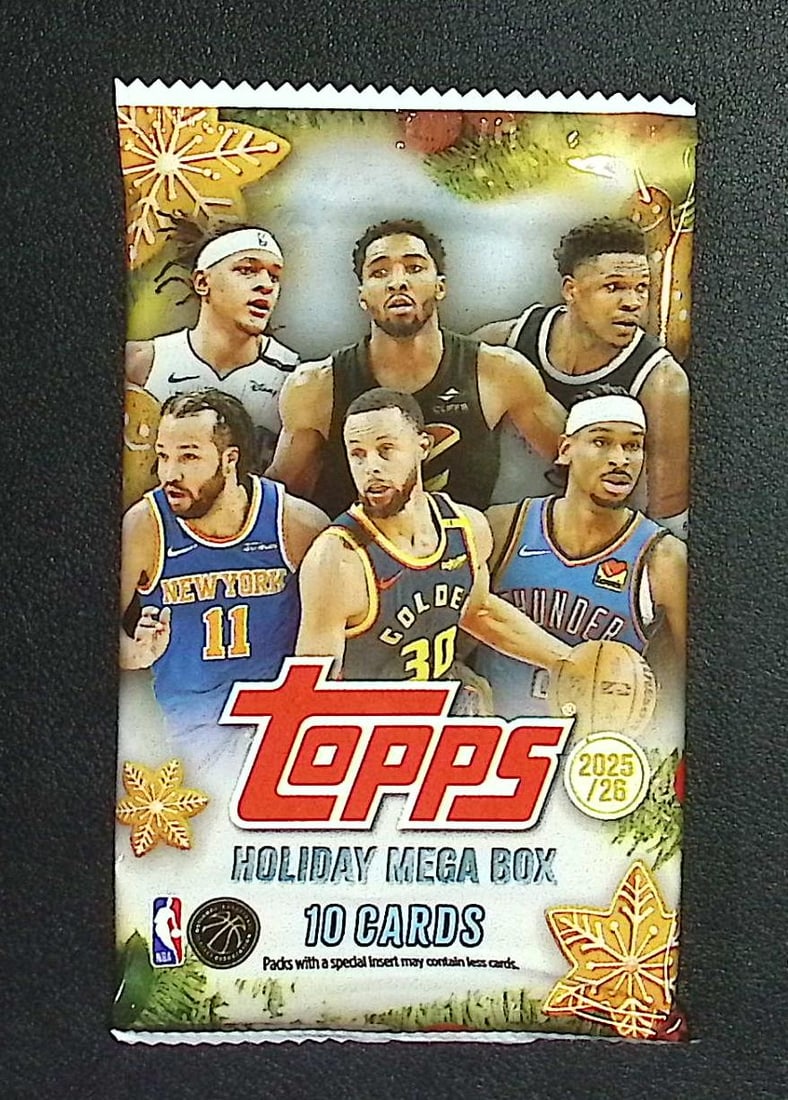 2025-26 Topps Basketball Card HOLIDAY MEGA BOX PACK - RC'S: Cooper Flagg, Kon Kneuppel, VJ Edgecombe: Topps Basketball NBA Trading & Sports Cards, Rookie Cards in this set are Cooper Flagg, Dylan Harper, Ace Bailey, V J Edgecombe, Kon Knueppel , Autographs, Signatures, Green Topps Logo Refractor, Auct