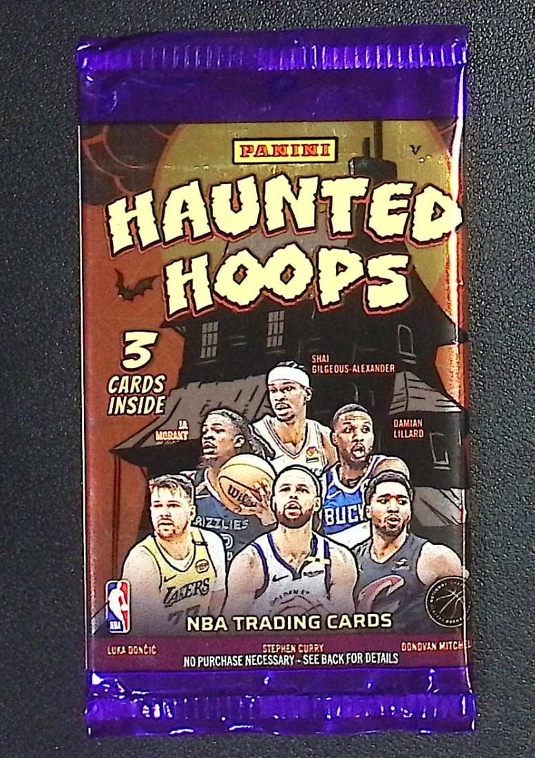 2025 Panini Haunted Hoops Basketball Retail Box Pack: Panini Basketball NBA Trading & Sports Cards, Sports Cards for Sale Near Me, Anthony Edwards, Jayson Tatum, Steph Curry, Panini Numbered Cards, Cracked Ice, Silver Prizm, Auction Lots for Sale on Line