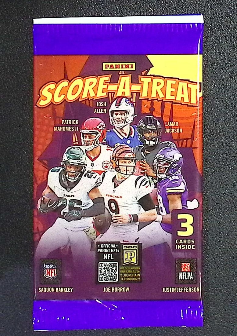 2025 Panini Score A Treat Football Cards Retail Pack, Sports Cards Cam Ward, Travis Hunter, Shedeur: Panini Football NFL Trading & Sports Card, Sports Cards for Sale Near Me, Rookie Cards in this Set are CJ Stroud, Bijan robinson, Bryce Young, Jordan Addison, Jaxson Smith-Njigba, Auction Memorabilia 
