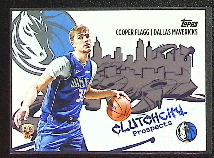 Cooper Flagg Rookie Card Clutch City Prospects 2025-26 Topps #CC-1 Dallas Mavericks: Topps Basketball NBA Trading & Sports Cards, Sports Cards for Sale Near Me, Chrome, Refractor, SP, SSP, Valuable Auction Memorabilia Lots Sold On Line, NBA Championship & Hall of Fame Player Cards